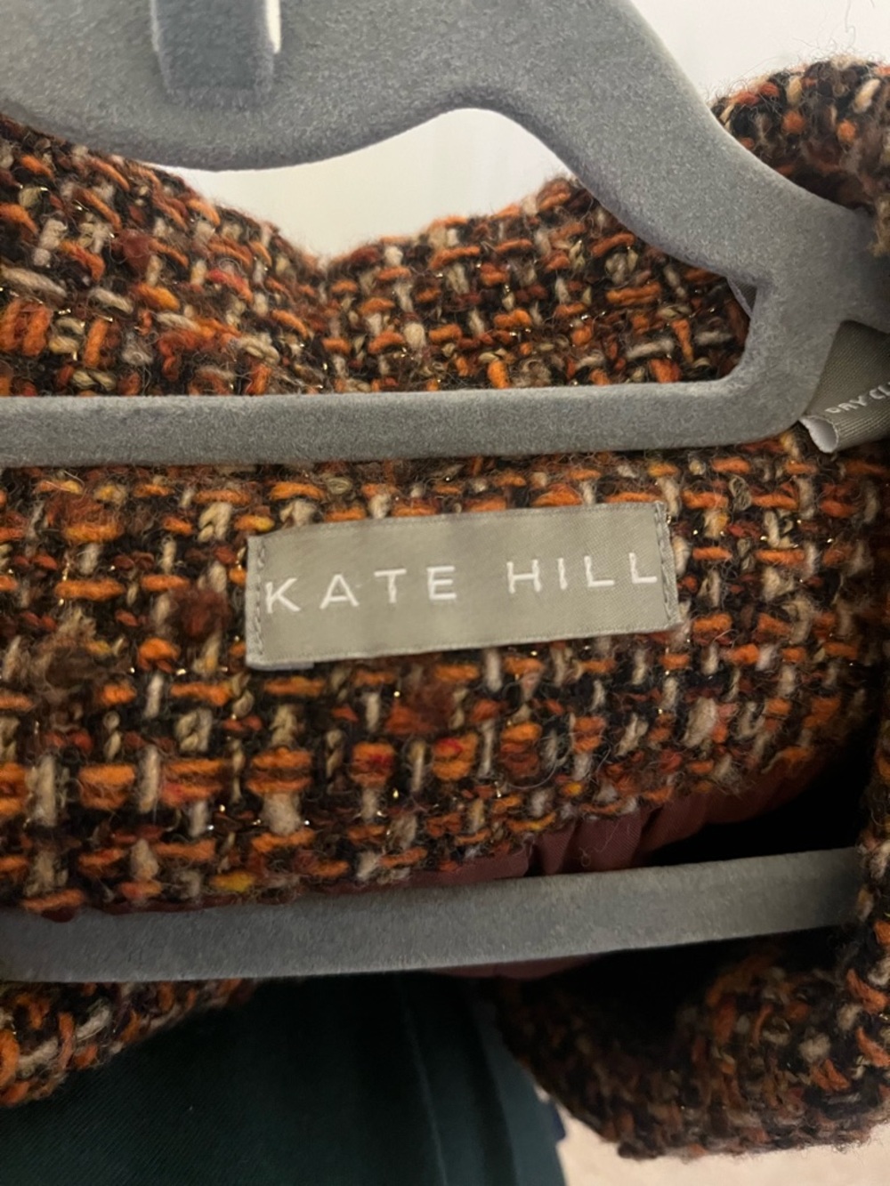 Kate Hill Brown Multi-Tone Tweed Cropped Blazer - Picture 5 of 8